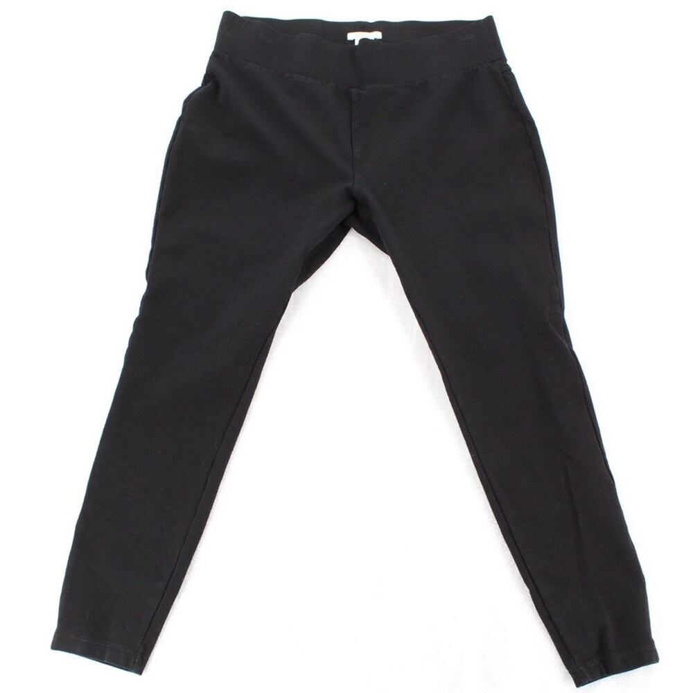 Matty M Women's Black Pull-On Slim Leg Work Office Stretch Pants Size L